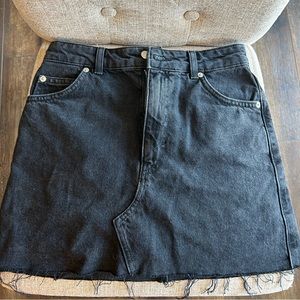Black Denim Topshop Mini Skirt